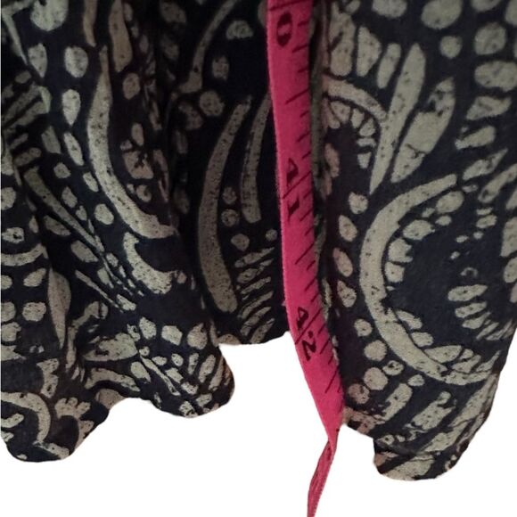 Eddie Bauer Blue Paisley Floral Peasant Lined Dress. Built-in cami. Size S - Picture 6 of 8